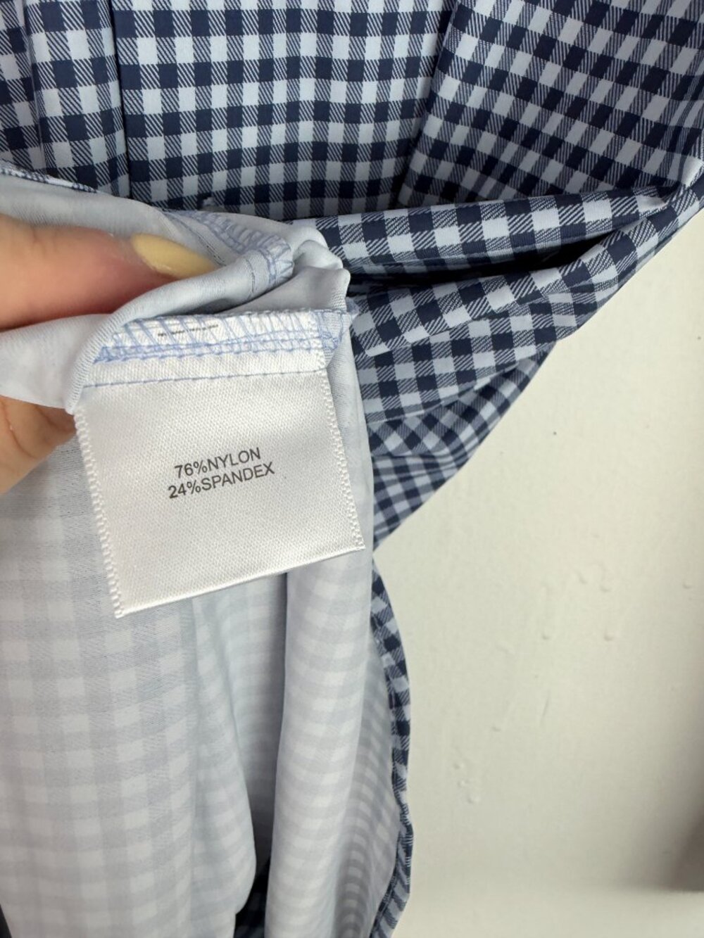 NWT Collars & Co Apex Performance Dress Shirt Semi-Spread Collar Gingham Small S - Picture 7 of 10